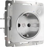 Умная Розетка (серебряный) Werkel W1171606 (a056420)