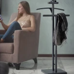 Вешалка костюмная ГАЛАНТ 340 черный/ серый графит от фабрики Mebelik