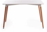 Стол JOHN (mod. T1001) МДФ/дерево, 80 х 120 75 см , White (Белый) / Natural (натуральный) Tetchair 15181