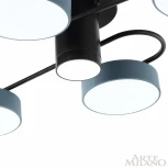 Потолочная люстра на штанге Arte Milano Ferrara 253039/4+1 Bk/Gr (LED, 220V, круглые)