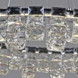 Подвесная люстра светодиодная с регулировкой цветовой температуры Reluce 33051-0.4-400 CR (220V, хрусталь, на тросе)