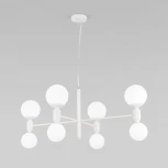 Подвесной светильник Wi-Fi Eurosvet Bubble 30182/8 белый (220V, управление смартфоном, голосовое управление, умный дом - Minimir Home, Алиса, Маруся, Салют, на тросе, шарики)
