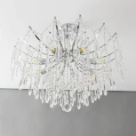 Потолочная люстра каскадная на штанге Citilux Селена CL302180 (220V, хрусталь)