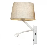 Бра на гибкой ножке с вилкой с подсветкой для чтения с полкой и USB Loft It Station LOFT9993-WH