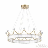 Подвесной светильник Arte Milano Venezia 310322/D800 GD (регулировка яркости, LED, 220V, хрусталь, пульт управления, на тросе, круглые)