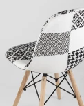 Стул Stool Group Eames DSW пэчворк черно-белый УТ000002351