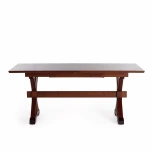 Стол VEGAS (mod. T-404E) Темный орех (HN GLAZE) (дерево гевея, МДФ)