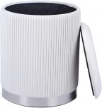 Пуф Шарлотта с ящиком серебро велюр бежевый Stool Group арт.УТ000039501