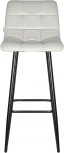 Стул барный Dobrin NICOLE (черные матовые ножки, светло-серый велюр (108-52))
