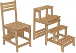 Стул-стремянка Массив бук от фабрики Mebelik