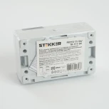 Розетка с заземлением с двухклавишным выключателем (серый,графит) Stekker Велена 32761