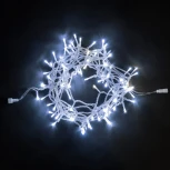 Гирлянда Нить 10м Белая с Мерцанием Белого Диода 220В, 100 LED, Провод Прозрачный ПВХ, IP54