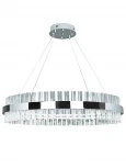Подвесная люстра с таймером Natali Kovaltseva INNOVATION STYLE 83014 (LED, 220V, хрусталь, пульт управления, управление смартфоном, умный дом - LampSmart, на тросе, кольцо)