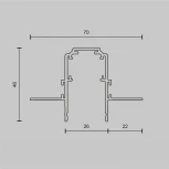 Шинопровод под гипсокартон встраиваемый магнитный Maytoni Busbar trunkings Exility TRX034-423.12B (48V)