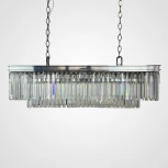 Подвесная люстра ImperiumLoft RH 1920S ODEON CLEAR GLASS FRINGE chrome 100 155093-22 (229996-22)