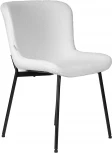 Стул обеденный Dobrin MILO (черные ножки, белый букле (UF992-01))