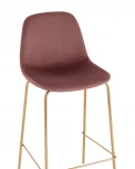 Стул барный Stool Group Валенсия SN велюр пыльно-розовый золотые ножки УТ000036447