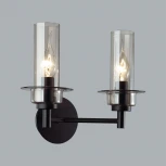 Бра Lumion Madonna 6555/2W черный/дымчатый/металл/стекло E14 2*40W 220V