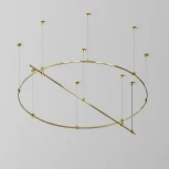 Шинопровод круглый из полукругов 1500мм Flarity латунь Maytoni Busbar trunkings Flarity TRX154-2SR-D1500-BS