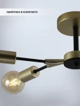 Потолочная люстра на штанге Seven Fires Evlina SF3370/4C-GD-BK