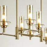 Потолочная люстра на штанге Lumion Madonna 6554/8C бронза/коньячный/металл/стекло E14 8*40W 220V