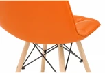 Обеденный стул на металлокаркасе Woodville Kvadro оранжевый 11732
