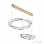 Подвесной светильник ярусный Arte Milano Venezia 318311/D600-D400 GD (регулировка яркости, LED, 220V, хрусталь, пульт управления, на тросе)