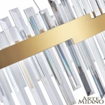 Подвесная люстра Arte Milano Venezia 312011/D600 BS (регулировка яркости, LED, 220V, хрусталь, пульт управления, на тросе, круглые)