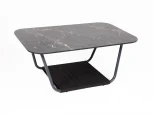 Журнальный стол 90х50см из HPL, цвет черный мрамор 4SIS Гранада 3029-90-50-G-4sis gray