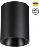 Светильник накладной влагозащищённый Novotech Recte 359422 черный IP54 LED 15W 220V 3000К (круглые)