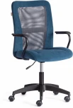Кресло STAFF (Флок,Ткань/Синий,Серый) Tetchair арт.21452