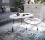 Стол журнальный Тип 3, высокий белый глянец, Любимый дом