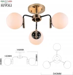Люстра потолочная на штанге Valencia 9091-303 3 * Е27 40 Вт