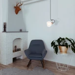 Подвесной светильник Eurosvet Bounce 50175/1 черный (220V, на проводе, шар)