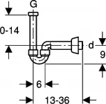 Сифон для биде Geberit 151.108.11.1