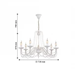 Подвесная люстра F-Promo Chateau 2164-7P (220V, на цепи, подсвечник, свеча)