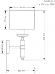 Бра MODESTO MOD-K-1(CZ) Kutek (220V)