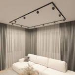 Трековый светильник однофазный Denkirs Omra DK6070-BK (220V, шар)