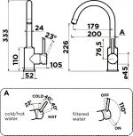 Смеситель Omoikiri Shinagawa 2 Plus 4994338 для кухонной мойки