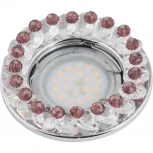 Встраиваемый точечный светильник Fametto Peonia DLS-P115 GU5.3 CHROME/CLEAR+PURPLE (220V, круглые)