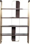 Стеллаж Garda Decor 58DB-SH20025 (Золото/Темное дерево,Коричневый)