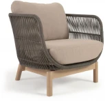 Кресло из ротанга La Forma (ex Julia Grup) Catalina (Серый,Зеленый/ Акация,Веревка,Пена,Алюминий)