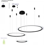 Подвесной светильник Crystal Lux MANZANA SP67W LED BLACK (220V, пульт управления, на тросе)