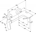 Смеситель Kludi Ameo 416710575 для ванны с душем