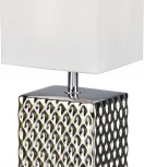 Настольная лампа Escada Edge 10150/L Silver 1х40Вт Е14, фарфор/ткань, серебро