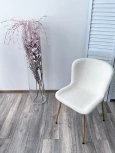Стул RIYA UF992-01 Белый, teddy / золотой каркас М-City