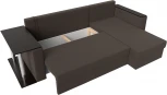 Диван угловой Атланта Лайт правый угол (Коричневый/Рогожка) Лига Диванов арт.121163