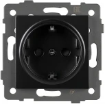 Механизм электрической розетки SCT-MEU1-PL-BK-V (250V, 16A) (Arlight) 049815