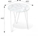 Столик журнальный SHT-CT27 белый муар/белый мрамор от фабрики Mebelik