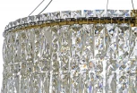 Подвесная люстра хрустальная Arti Lampadari Ovindoli Gold Ovindoli L 1.5.60.102 G (LED, 220V, на тросе)